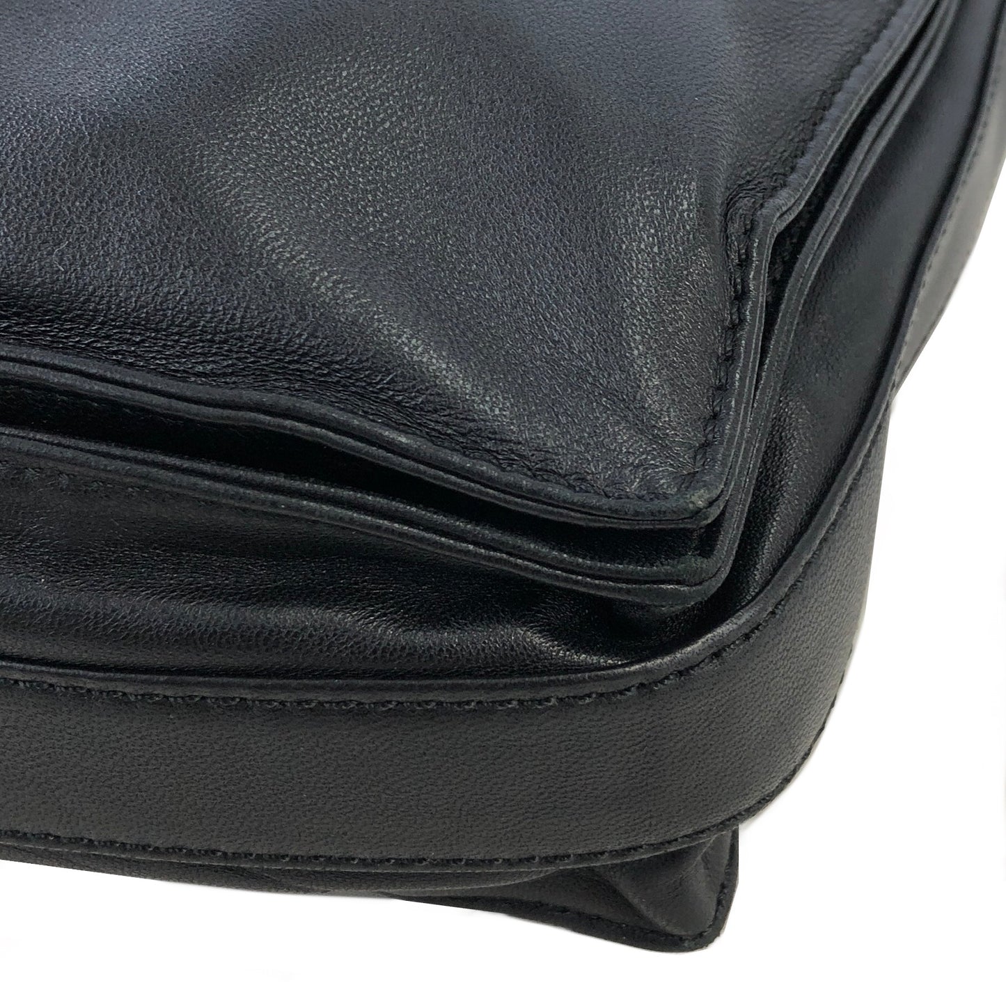 LOEWE Anagram Logo Leather Drawstring Crossbody Shoulder bag Black Vintage x8dwz4