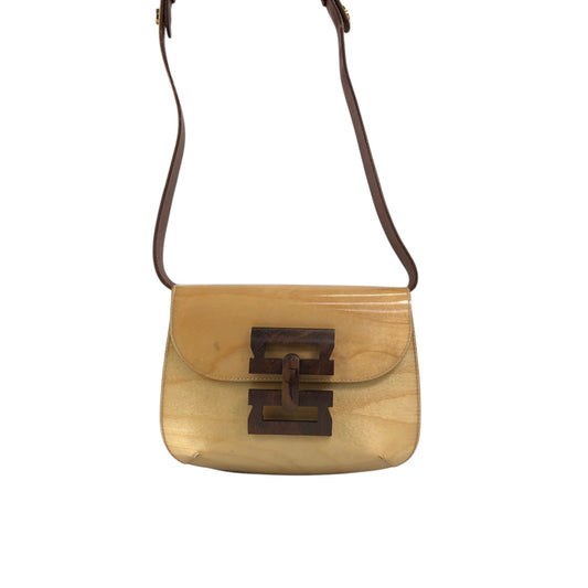 Salvatore Ferragamo Logo Shoulder bag Beige Vintage psn4ab