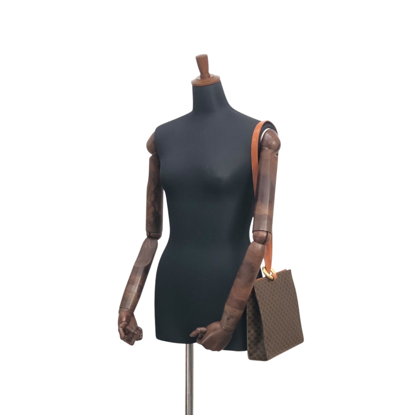 CELINE Macadam Starball Shoulder bag Brown Vintage nkgcwh