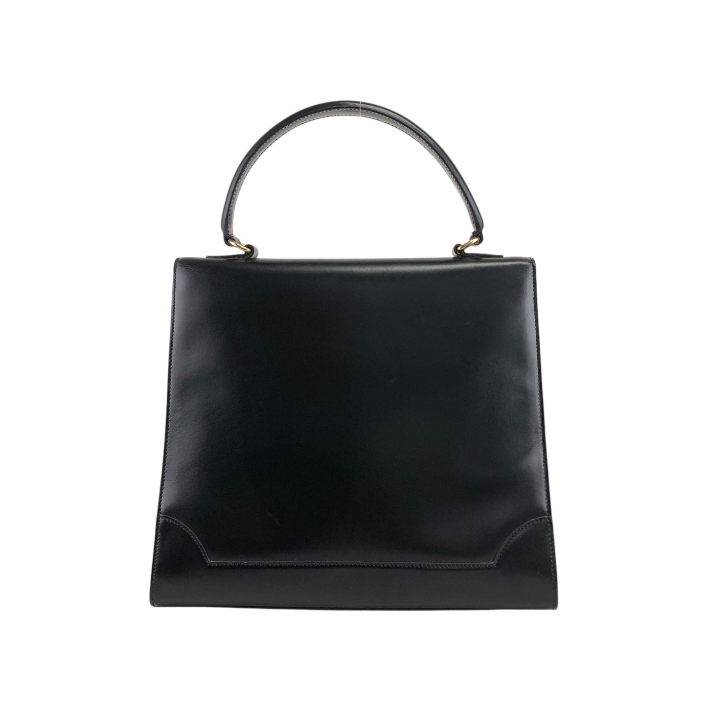 CELINE Gancini Two-way Top Handle Handbag Shoulder bag Black Vintage cjehs7
