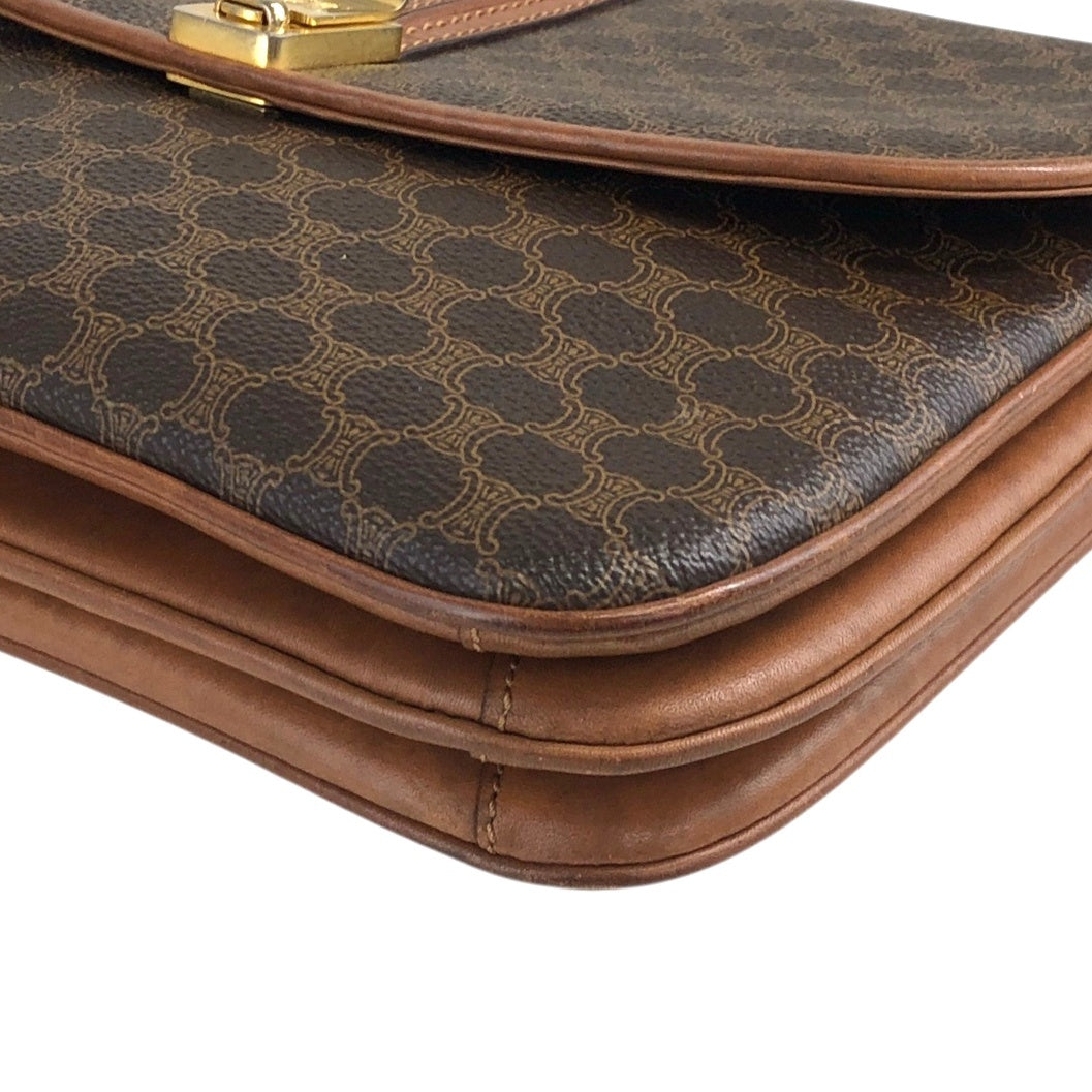 CELINE Macadam Blason Shoulder bag Brown Vintage zskyr6