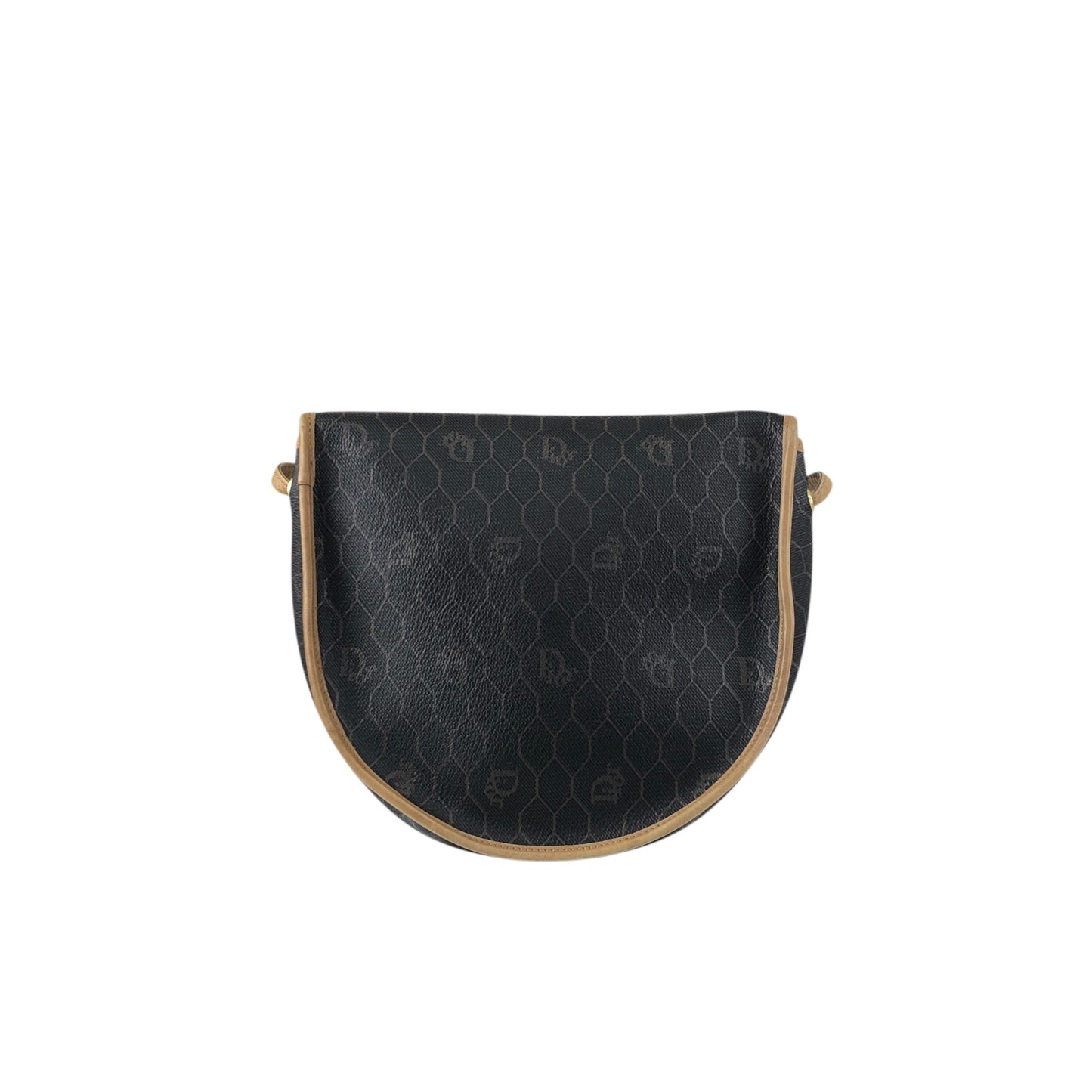 Christian Dior Honeycomb Pattern Shoulder bag Black Vintage p8wvy4