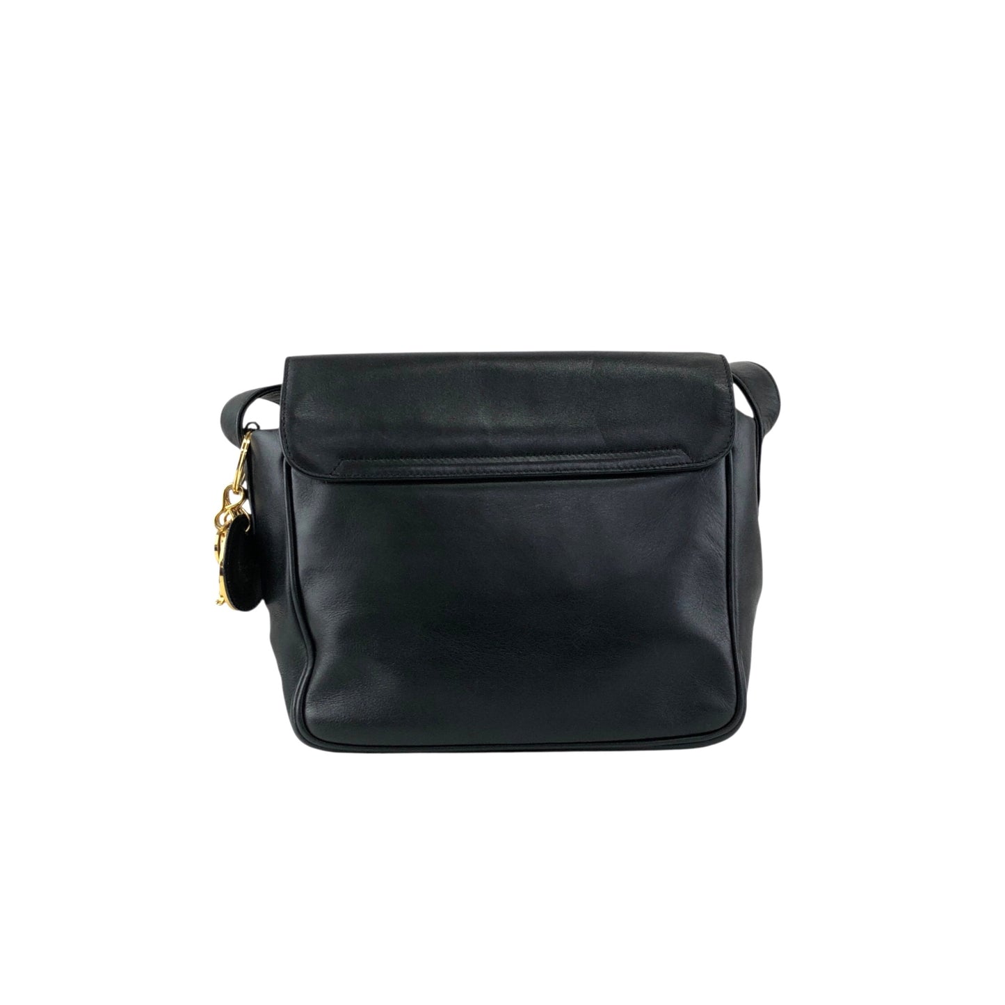 Christian Dior Logo Charm Shoulder bag Black Vintage ssswaj