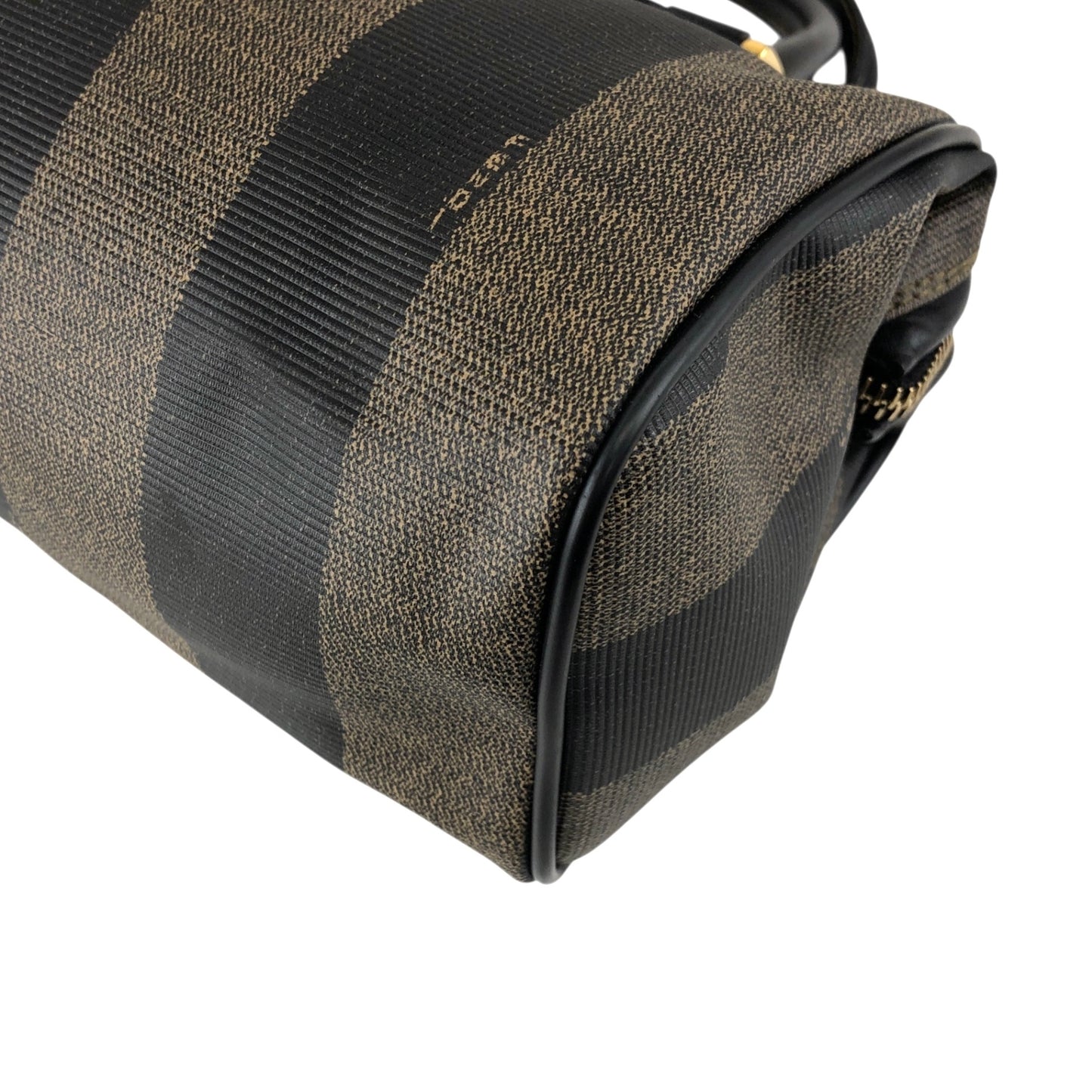 FENDI Logo Two-way Small Boston bag Shoulder bag Black Vintage 873tng