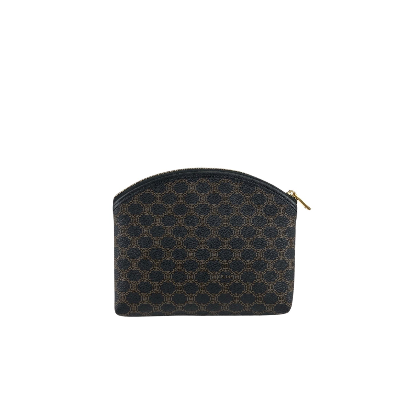 CELINE Macadam Blason Pouch Black Vintage yef5at