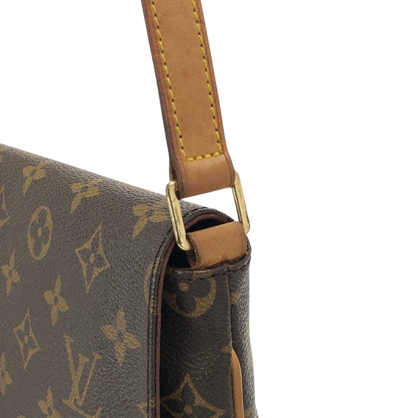 LOUIS VUITTON Monogram Shoulder bag Brown Vintage hhd3ec