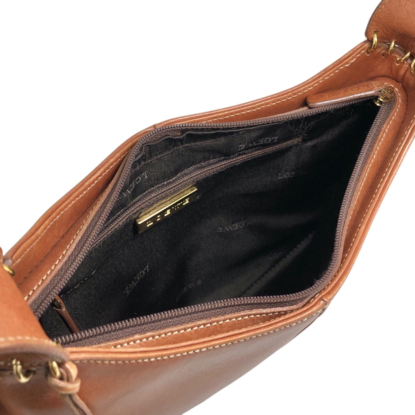 LOEWE Anagram Charm Shoulder bag Brown Vintage 2s7z2u