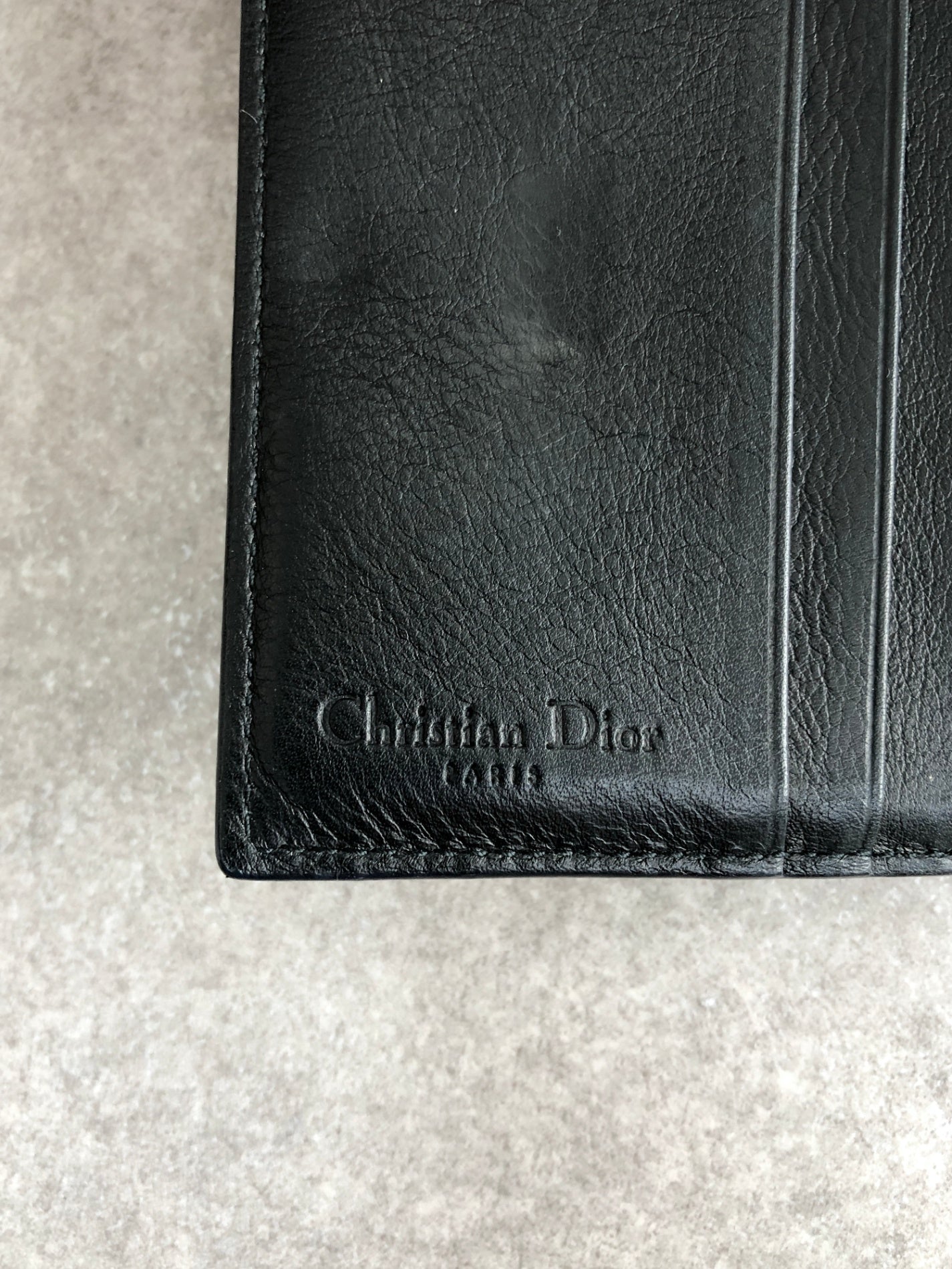 Christian Dior Street Chic Folded Wallet Black Vintage v8cfsw