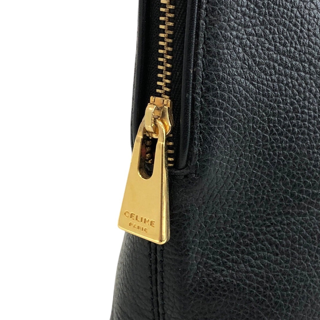 CELINE Toggle Clasp Shoulder bag Totebag Black Vintage hvdkxg