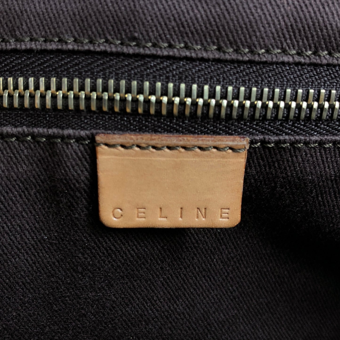 CELINE Macadam Shoulder bag Brown Vintage f23gdx