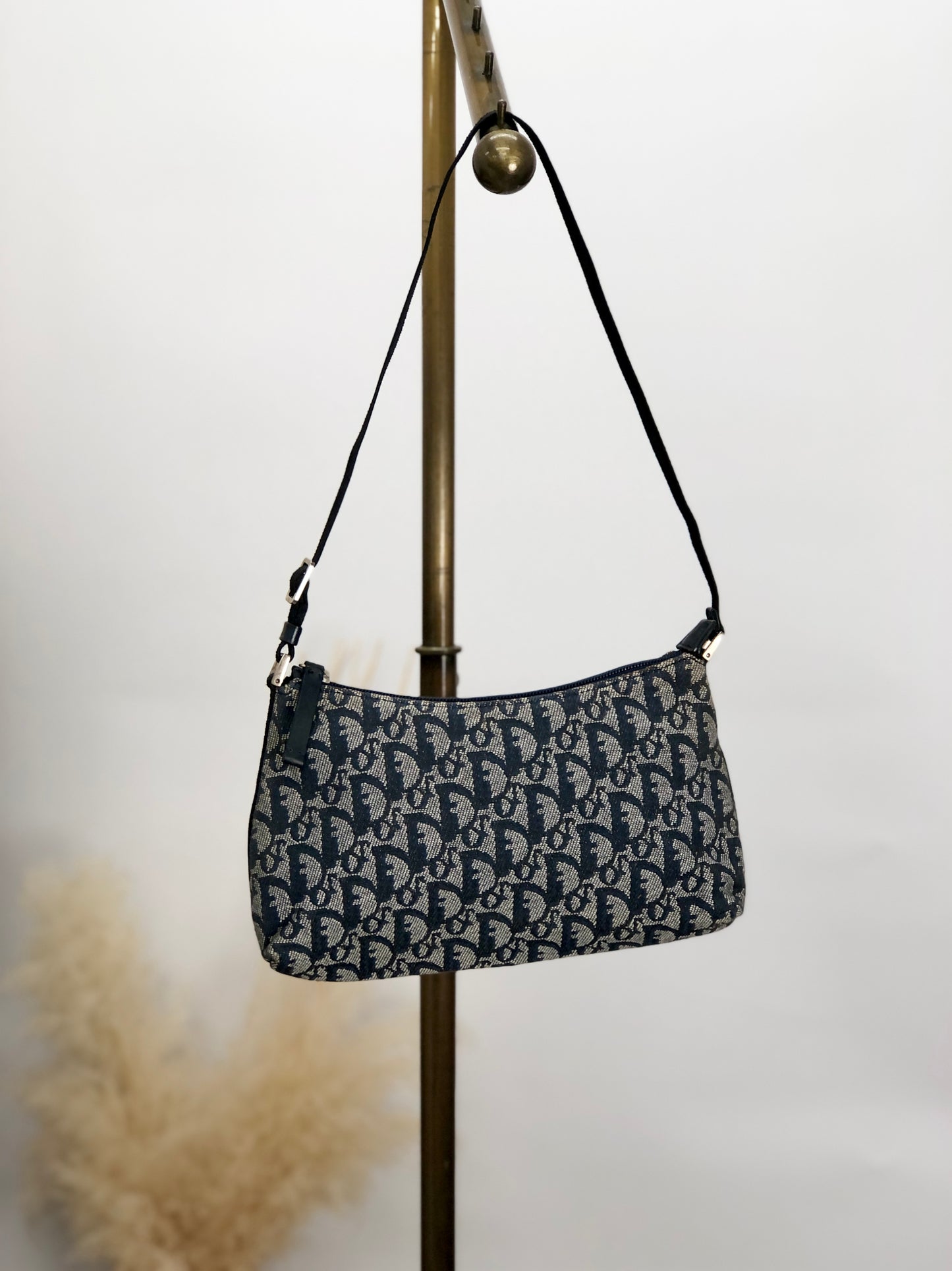 Christian Dior Trotter 單肩包 Hobobag 海軍藍 Vintage htxeg2