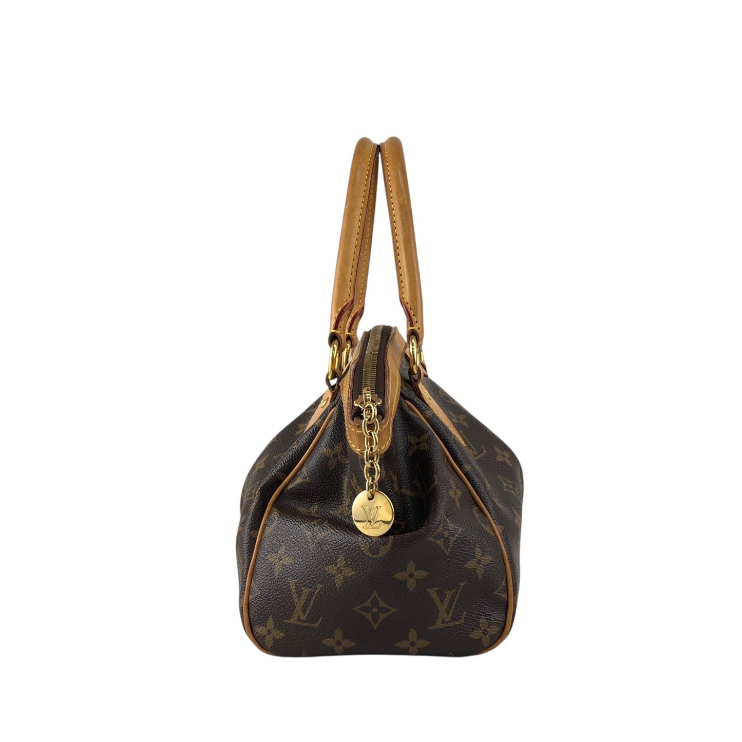 LOUIS VUITTON Monogram Handbag Brown Vintage v3t8ju