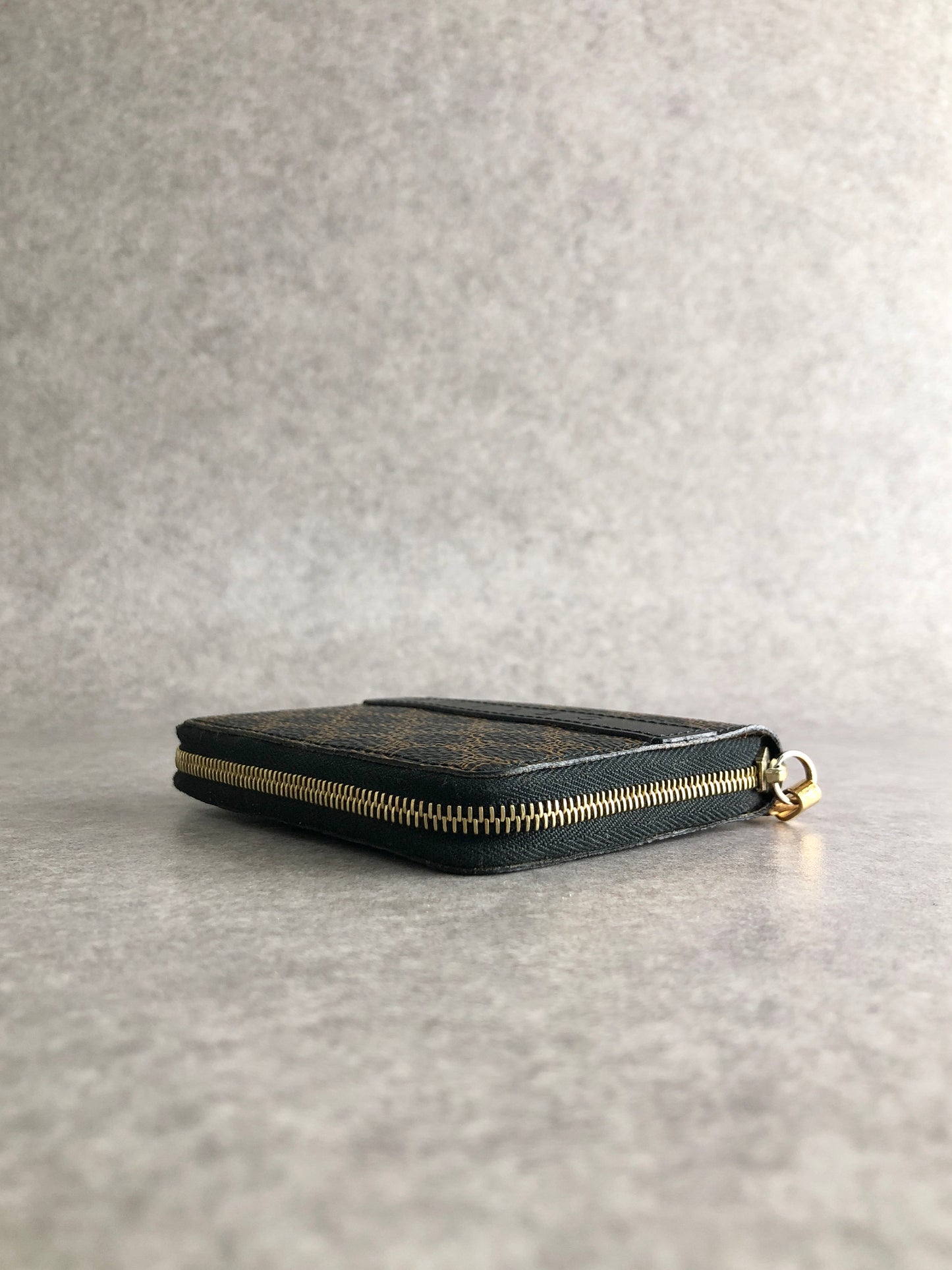 CELINE Macadam Logo Coin Purse Black Vintage 2hudzh