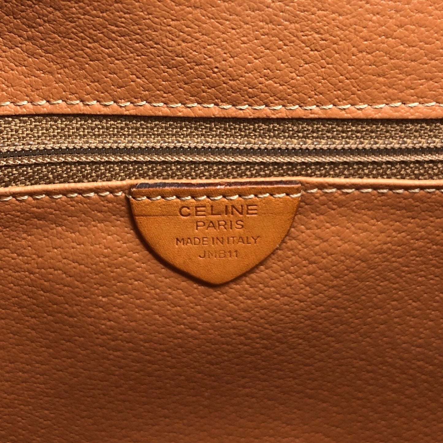 CELINE Macadam Blason Flap Shoulder bag Brown Vintage 2gysan
