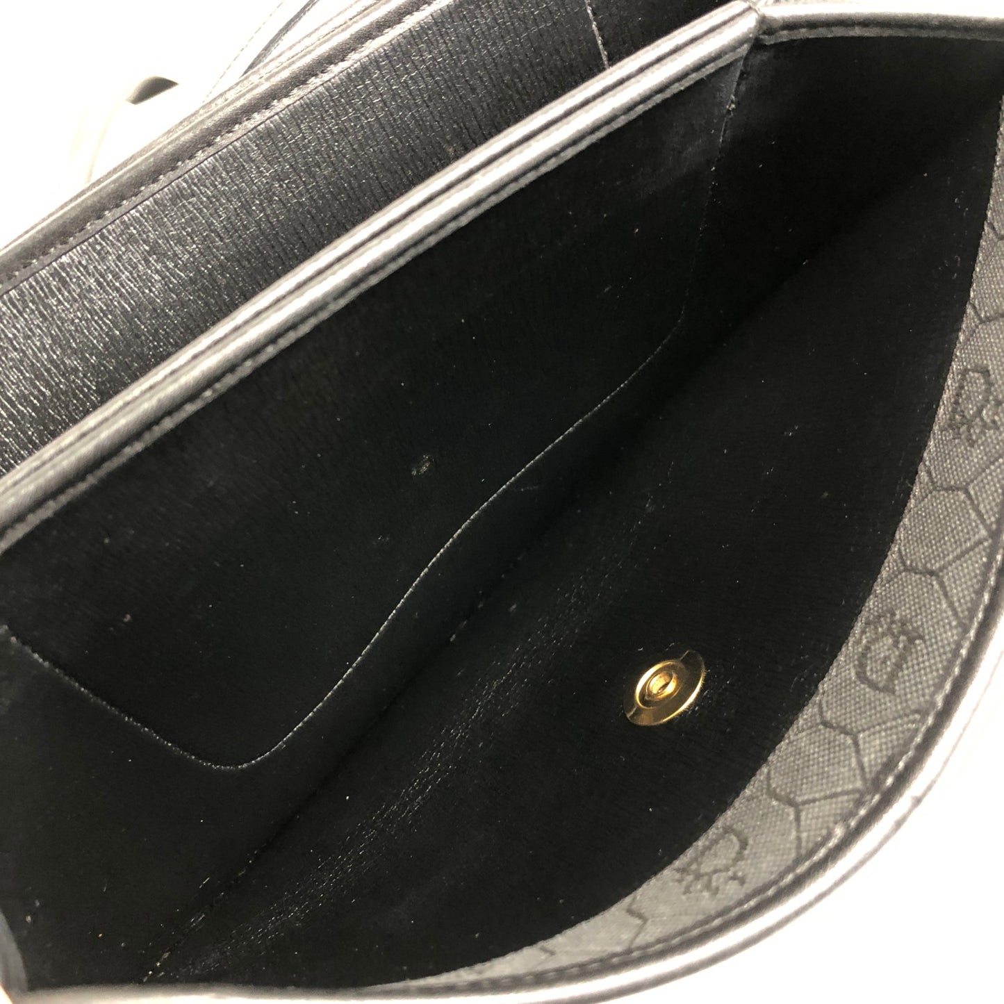 Christian Dior Honeycomb Pattern Logo Shoulder bag Black Vintage 5dub73