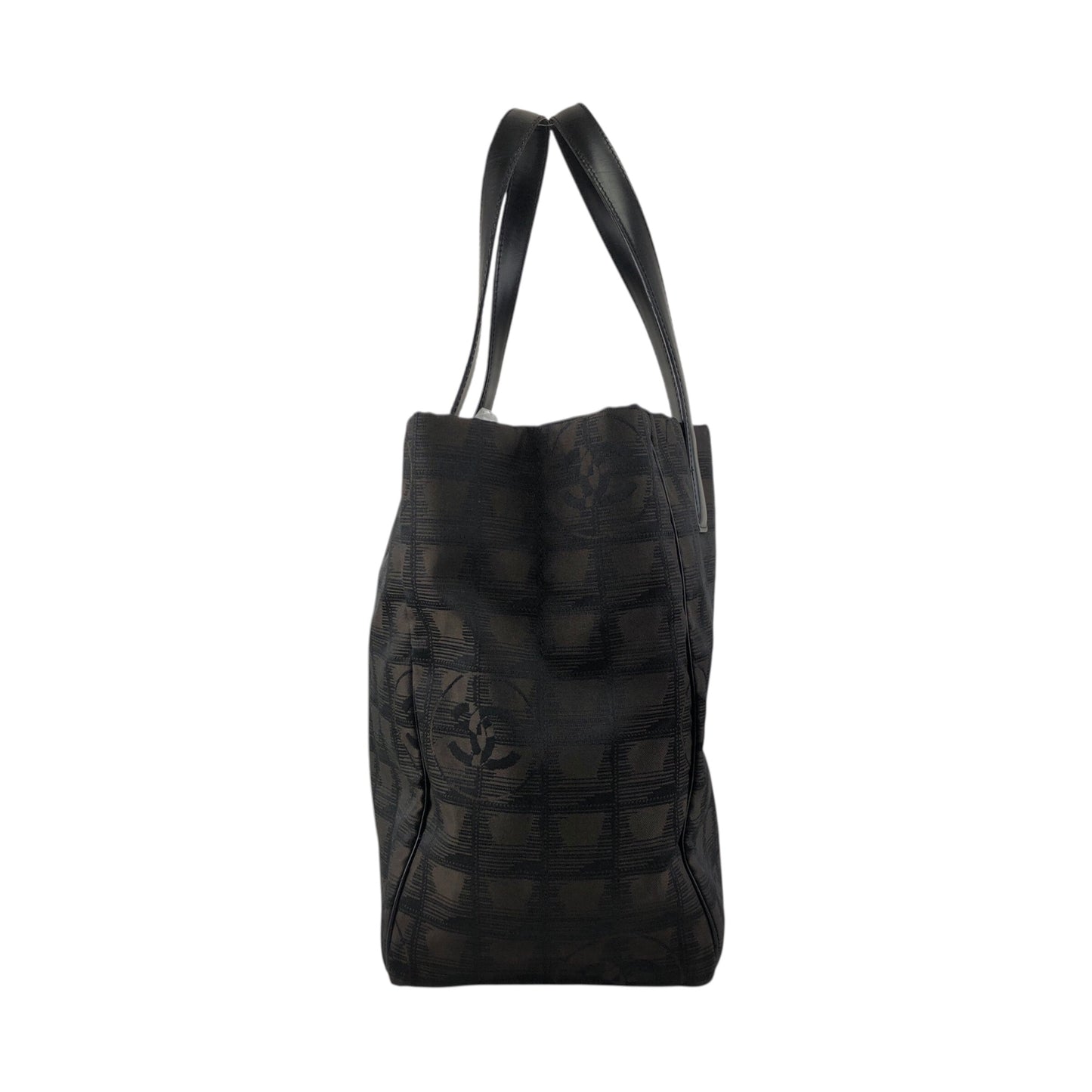 CHANEL New Travel Line Totebag Brown Vintage fxv5jr