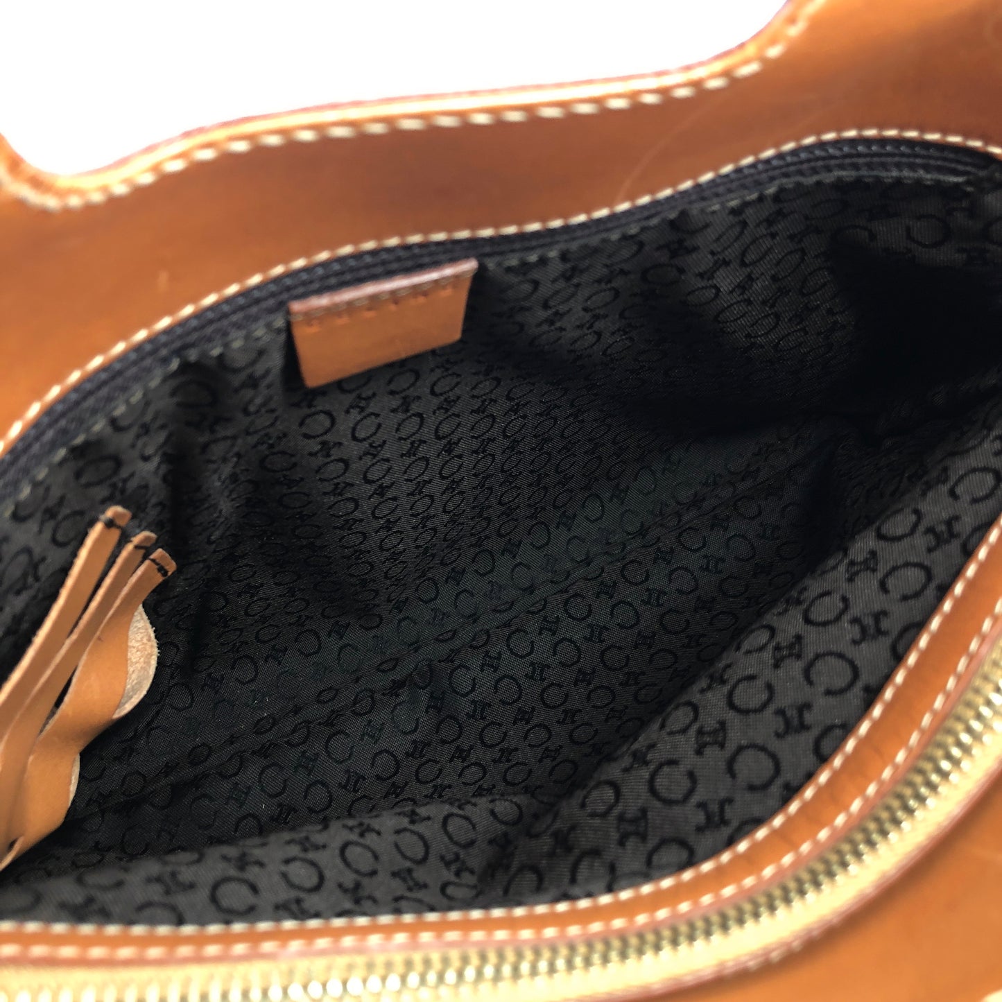 CELINE Macadam Logo Handbag Brown Vintage j4guu8