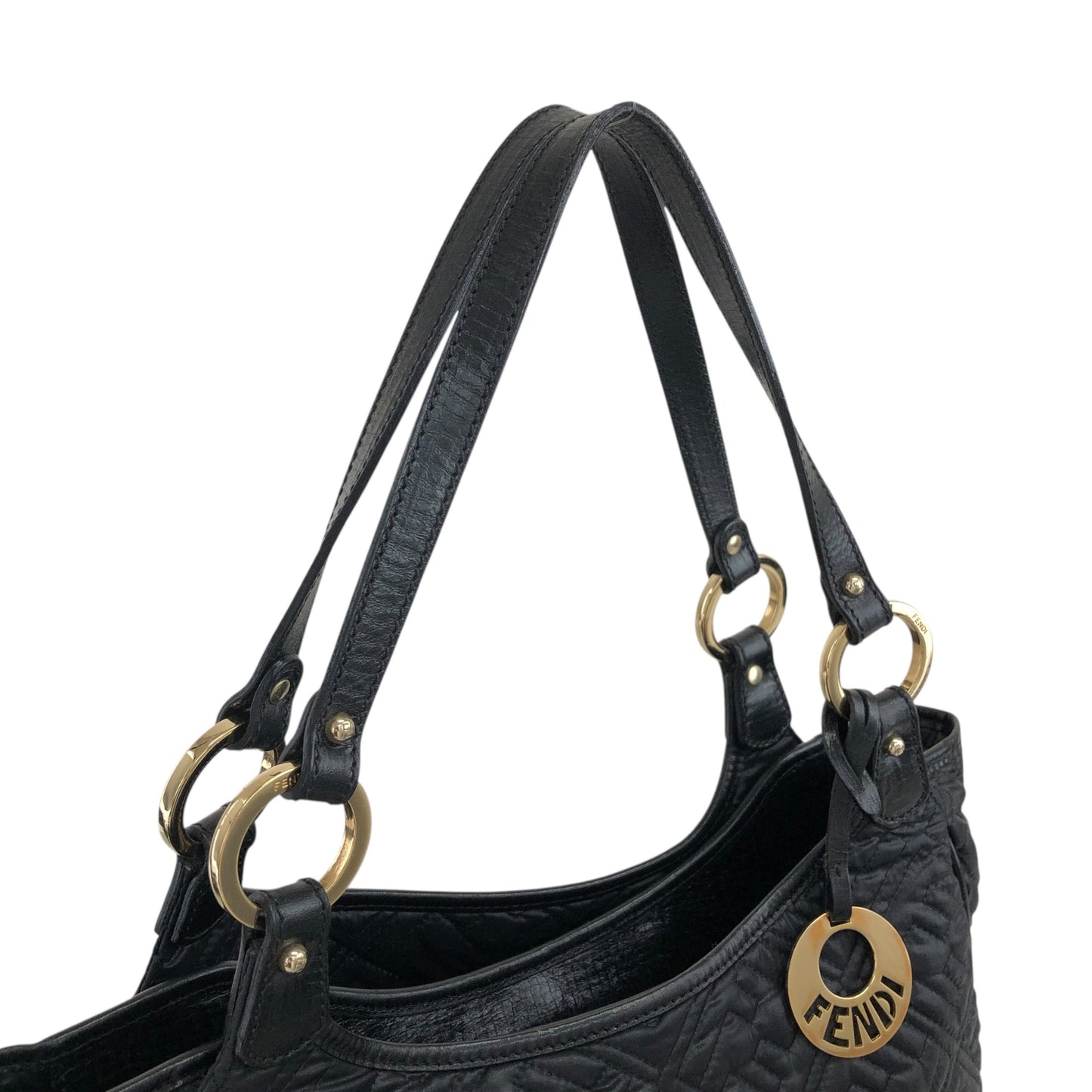 FENDI Logo Totebag Black Vintage nrjvhv