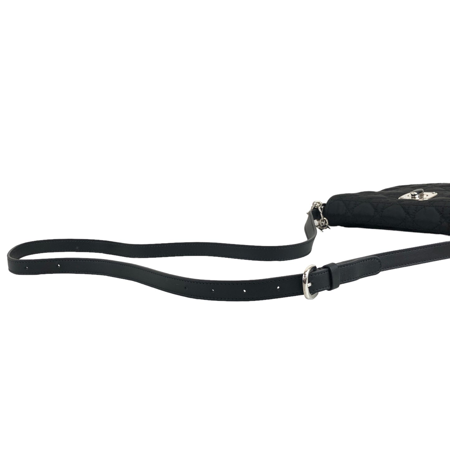 Christian Dior Cannage Logo Charm Turn Lock 單肩包 黑色 復古 swmt7e