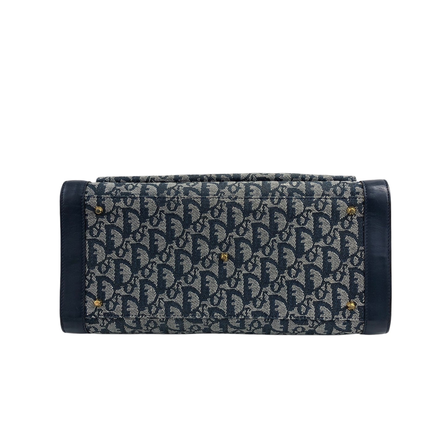 Christian Dior Trotter 前袋肩包托特包海軍藍復古 nak7gb