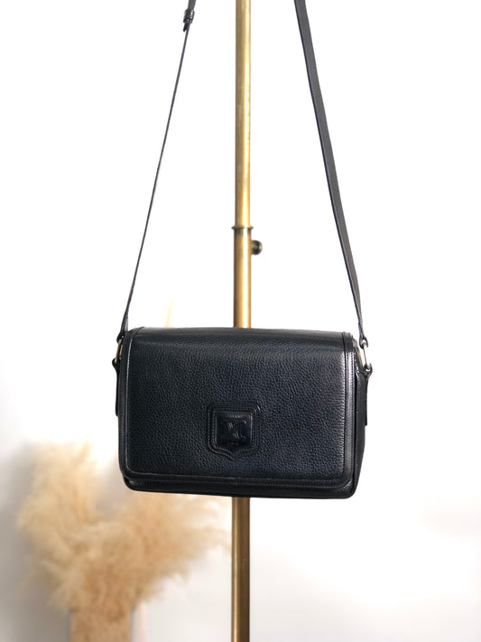 CELINE Blason Shoulder bag Black Vintage ted3ve