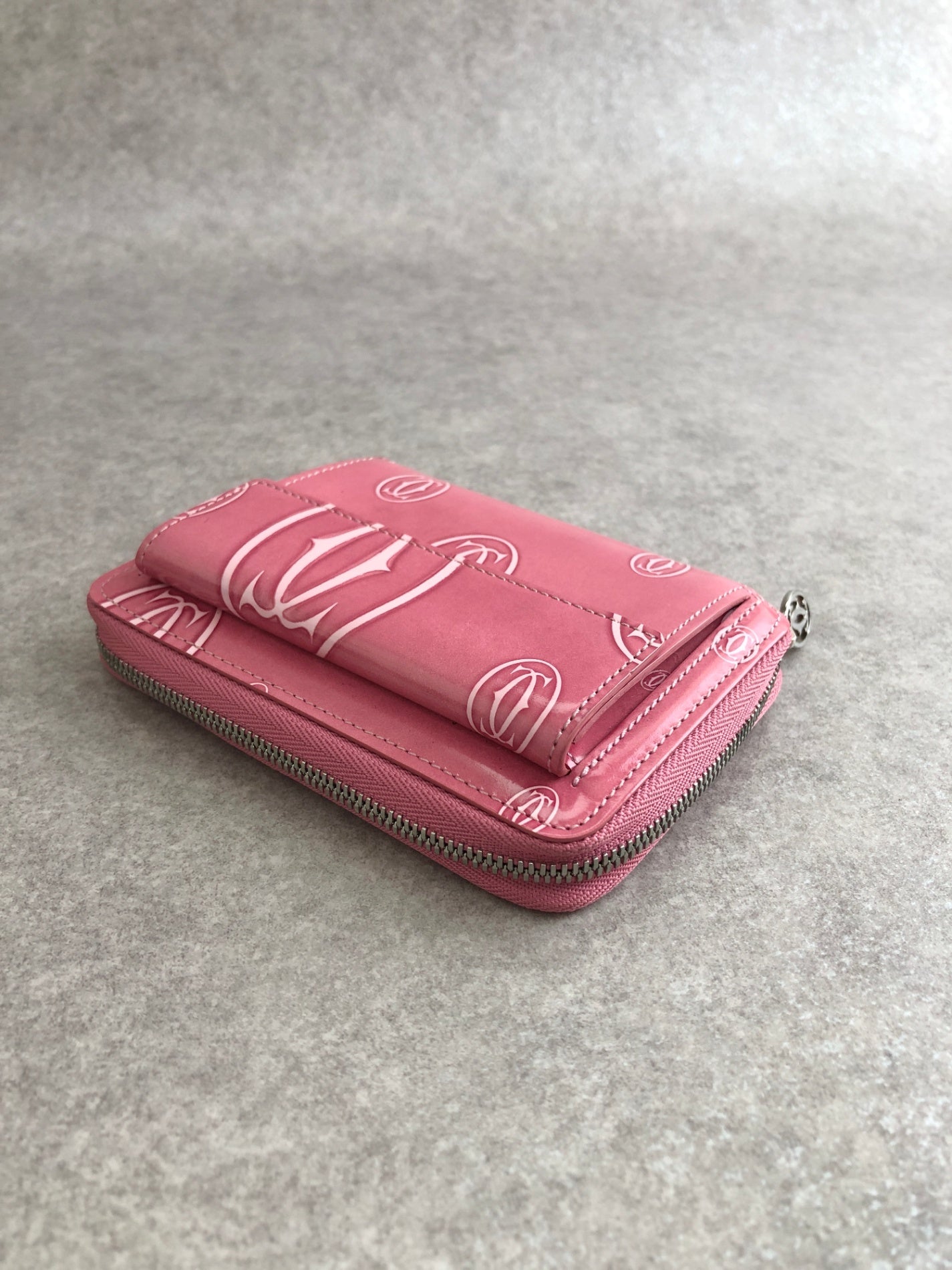 Cartier Folded Wallet Pink Vintage akkt2f