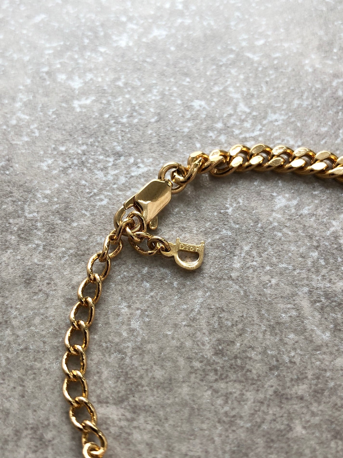 Christian Dior Logo Bracelet Gold Vintage anczmj