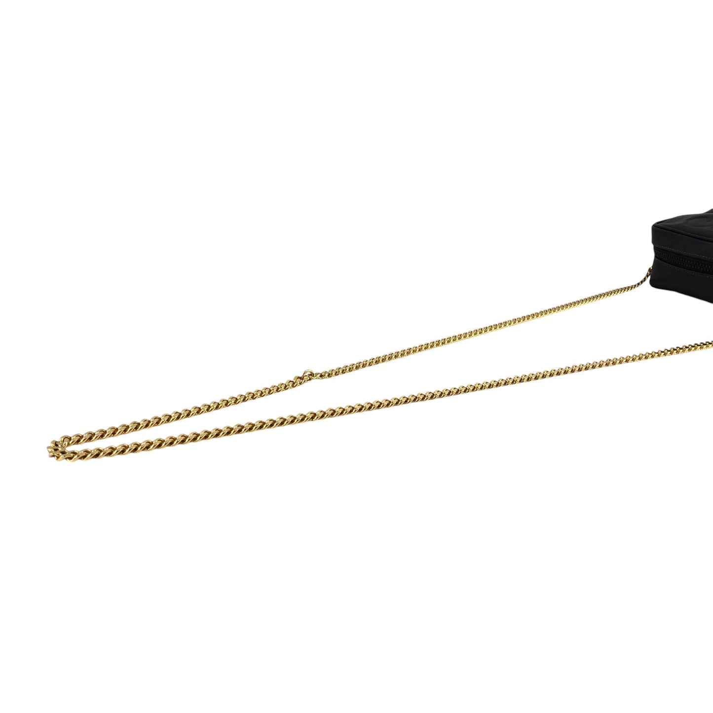 CELINE Triomphe Chain Shoulder bag Black Vintage n8k45k