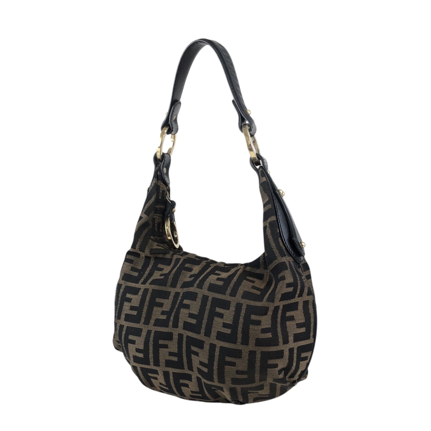 FENDI Zucca Shoulder bag Hobobag Brown Vintage rtpgp3