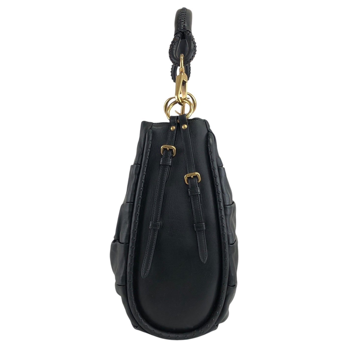 Christian Dior CD Logo Motif Shoulder bag Black Vintage vvdiyc