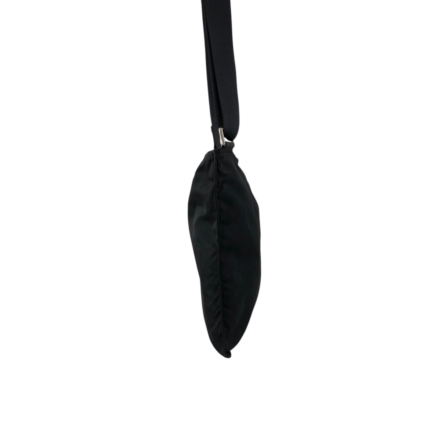 PRADA Tessuto Triangle Logo Shoulder bag Black Vintage cgen7x