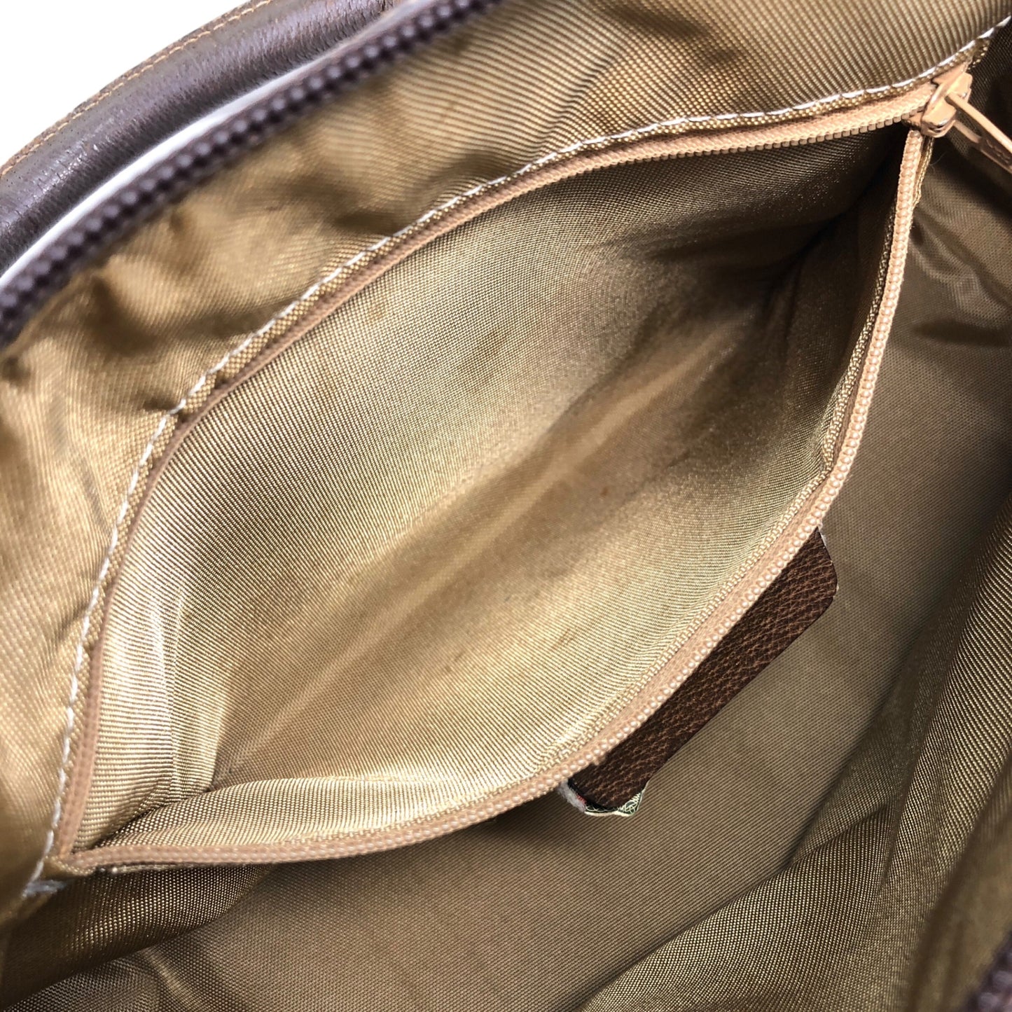 GUCCI GG 圖案雪莉線波士頓包手提包棕色復古 7mmabp
