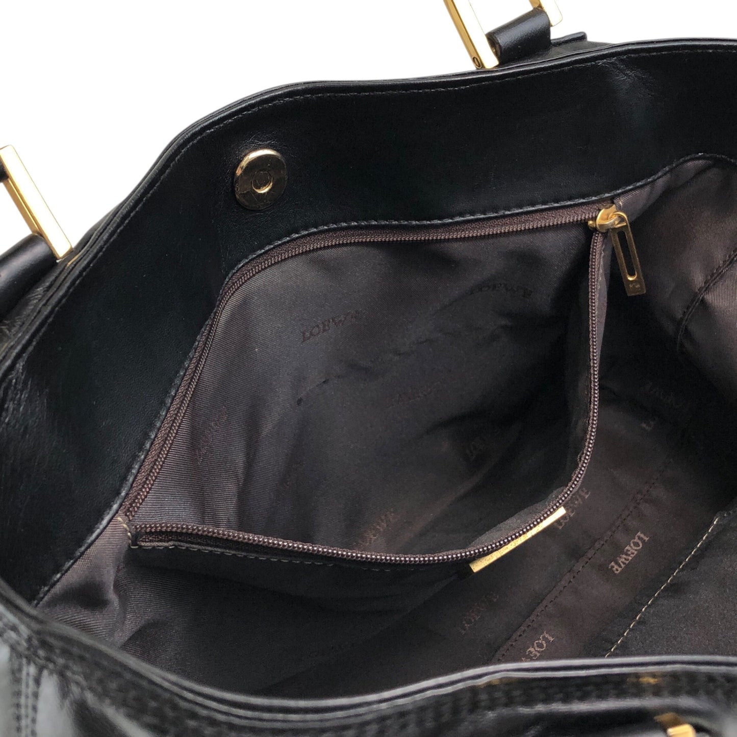 LOEWE Anagram Totebag Black Vintage ycheug