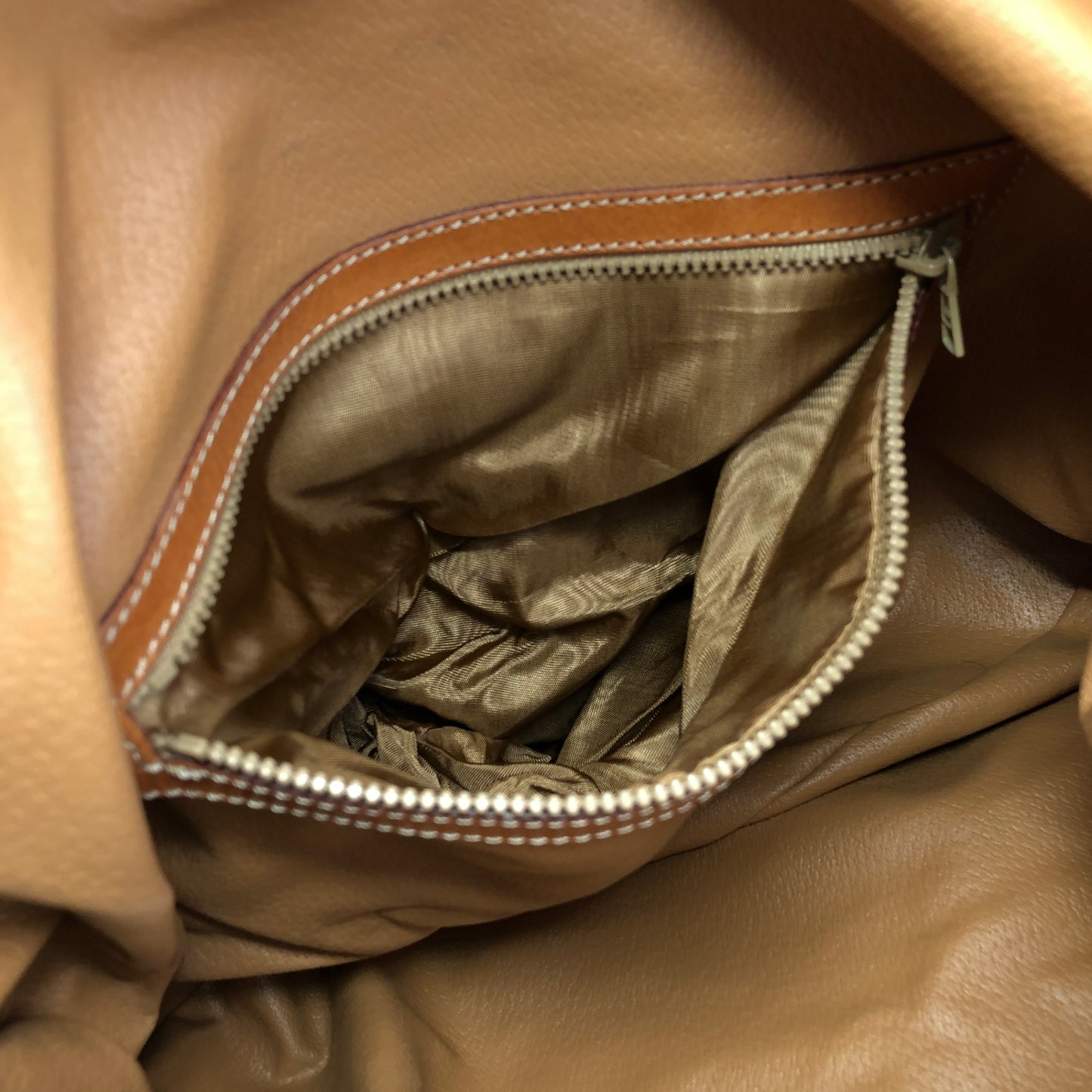 CELINE Macadam Round Shoulder bag Brown Vintage ckh8g4