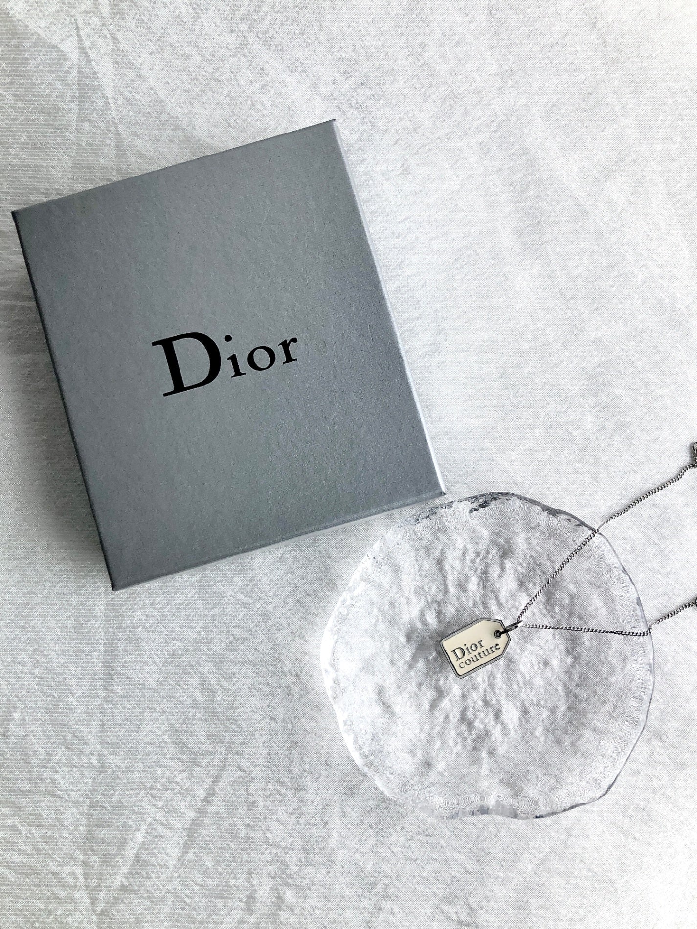 Christian Dior 標誌項鍊 銀色 復古 hd4wss