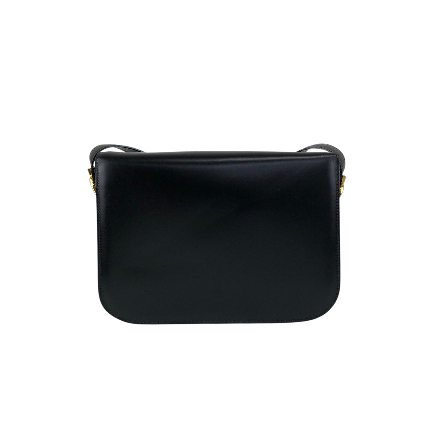 CELINE Horse Carriage Crossbody Shoulder bag Black Vintage 4mrnet