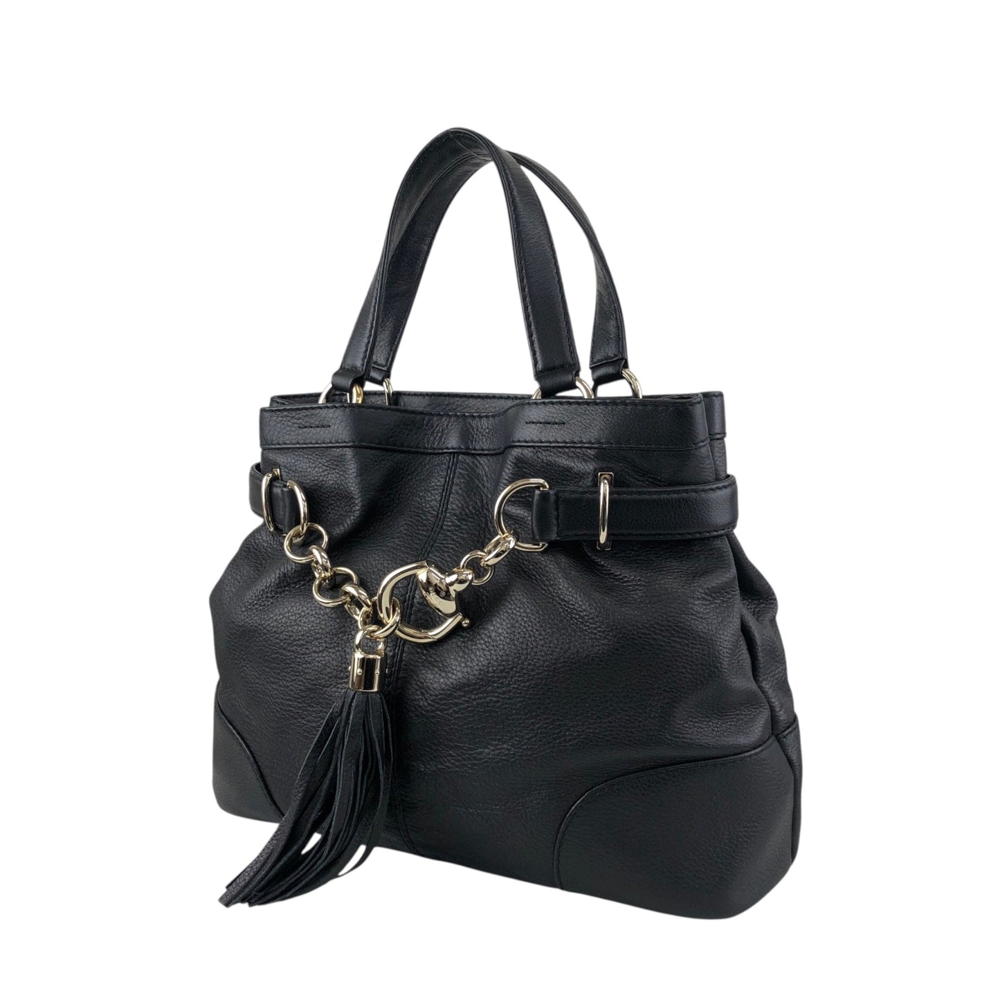 GUCCI Horse Bit Handbag Black 269943 Vintage wj5bxw