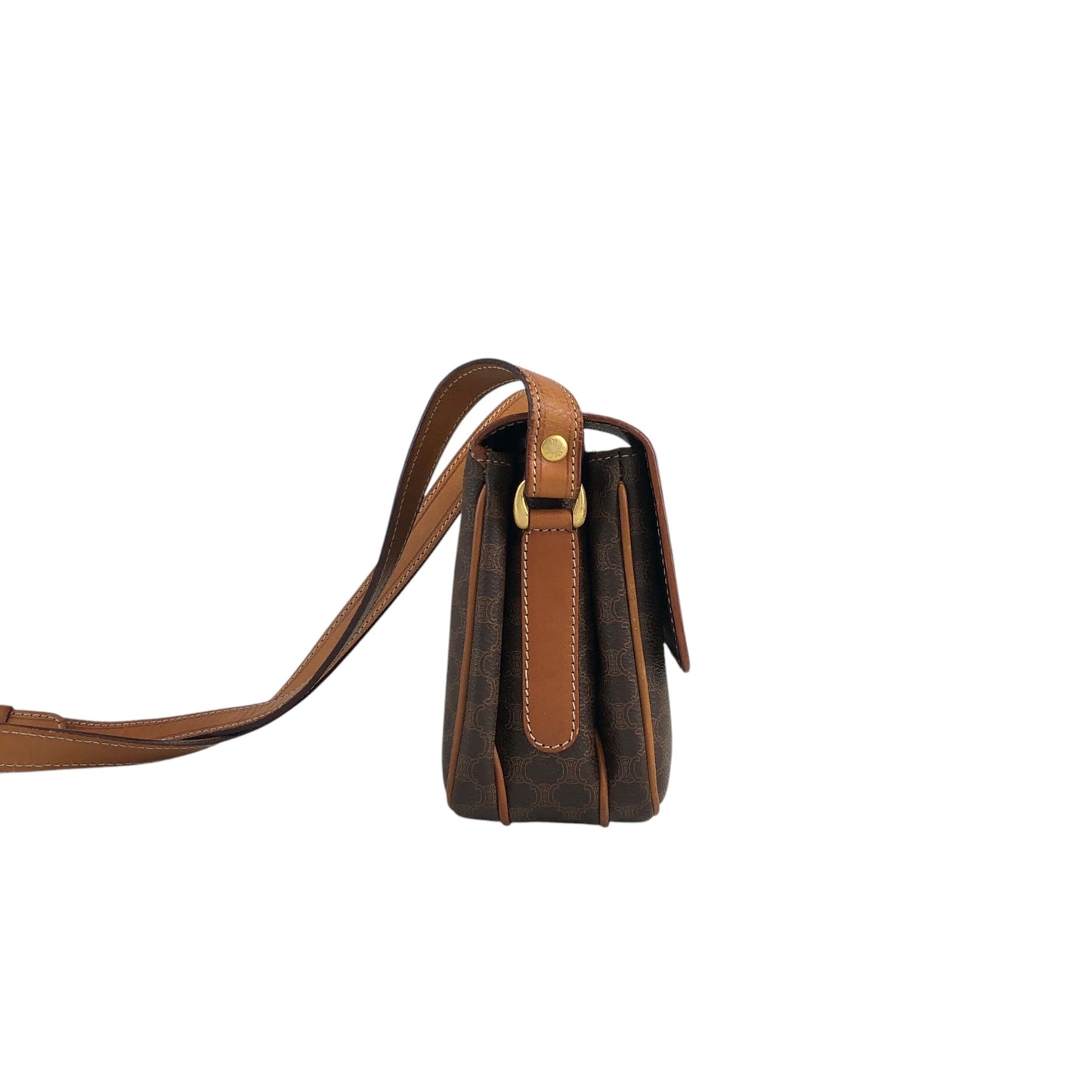 CELINE Macadam Blason Shoulder bag Brown Vintage et4dj5