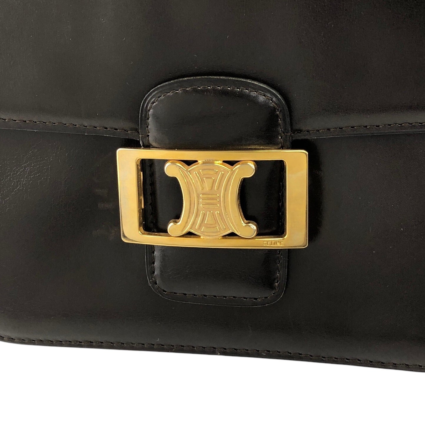 CELINE Triomphe Shoulder bag Brown Vintage xeaff4
