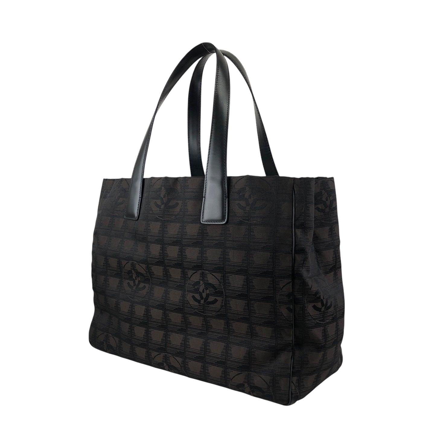 CHANEL New Travel Line Totebag Brown Vintage fxv5jr
