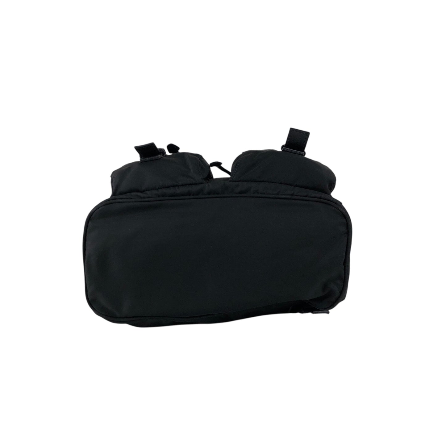 PRADA Tessuto Triangle Logo Backpack Black Vintage rj533h