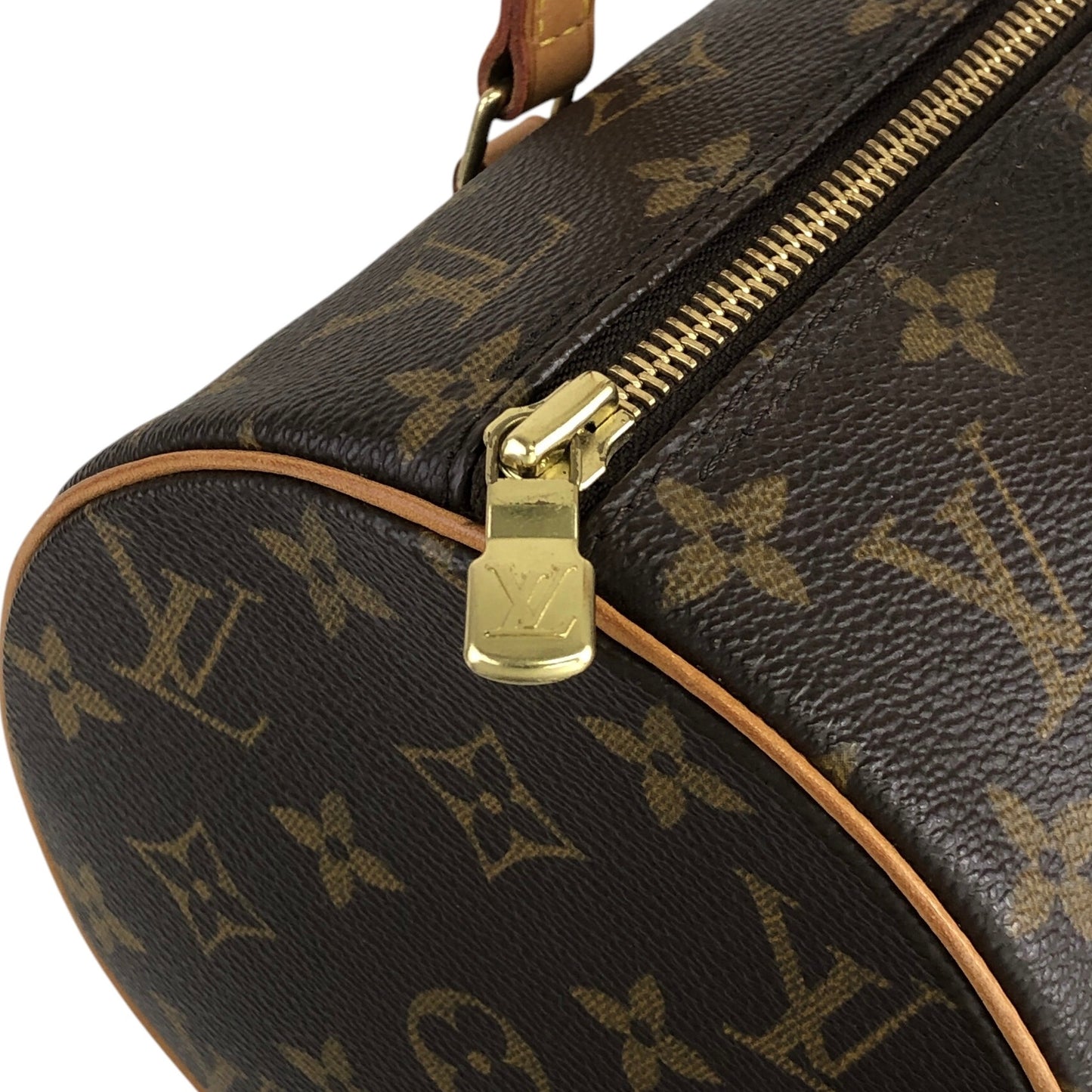 LOUIS VUITTON Monogram Handbag Brown Vintage jzv6c8