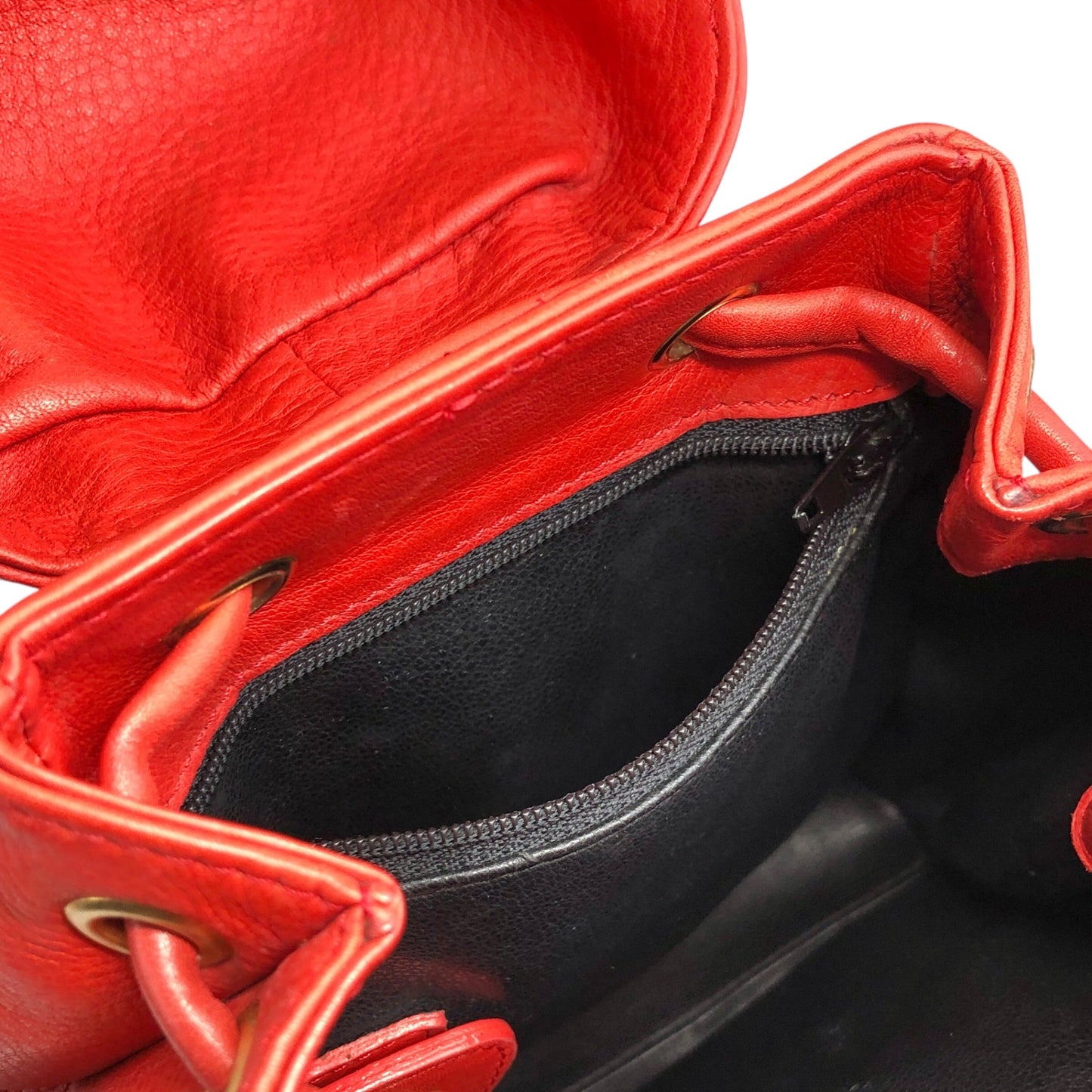 Christian Dior CD Logo Backpack Red Vintage pz728i