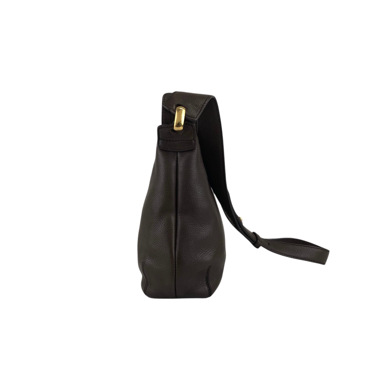 LOEWE Logo Embossed Shoulder bag Brown Vintage fudn6n