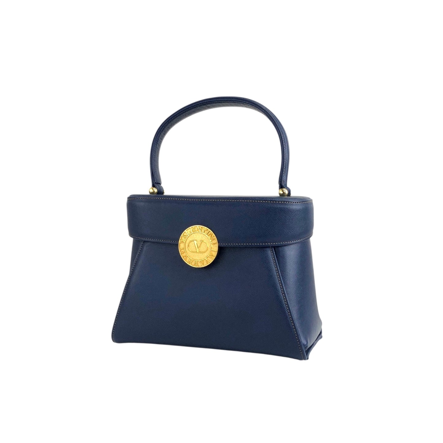 VALENTINO GARAVANI Top Handle Handbag Blue Vintage d5kjkj