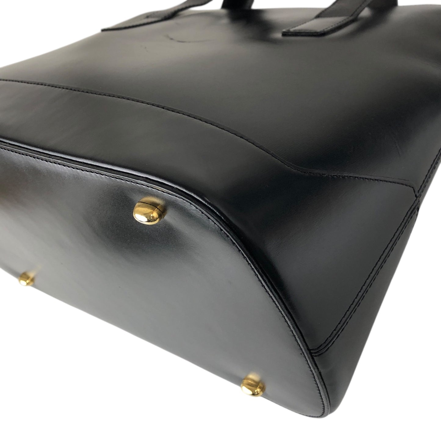 CELINE Two-way Handbag Shoulder bag Black Vintage 4ntwjy