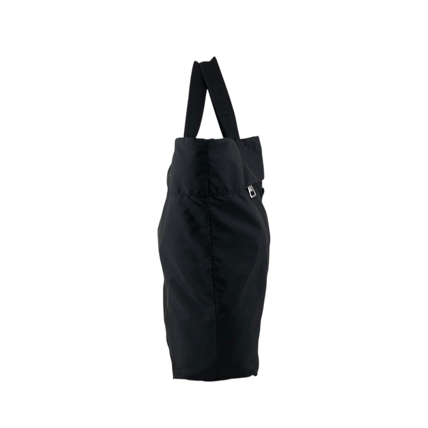 PRADA Tessuto Triangle Logo Handbag Black Vintage w5jss8