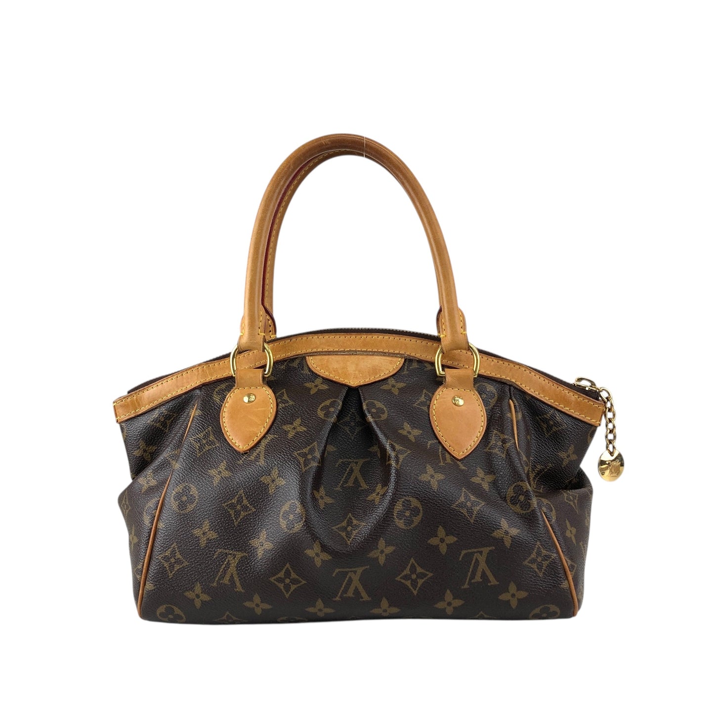 LOUIS VUITTON Monogram Handbag Brown Vintage v3t8ju