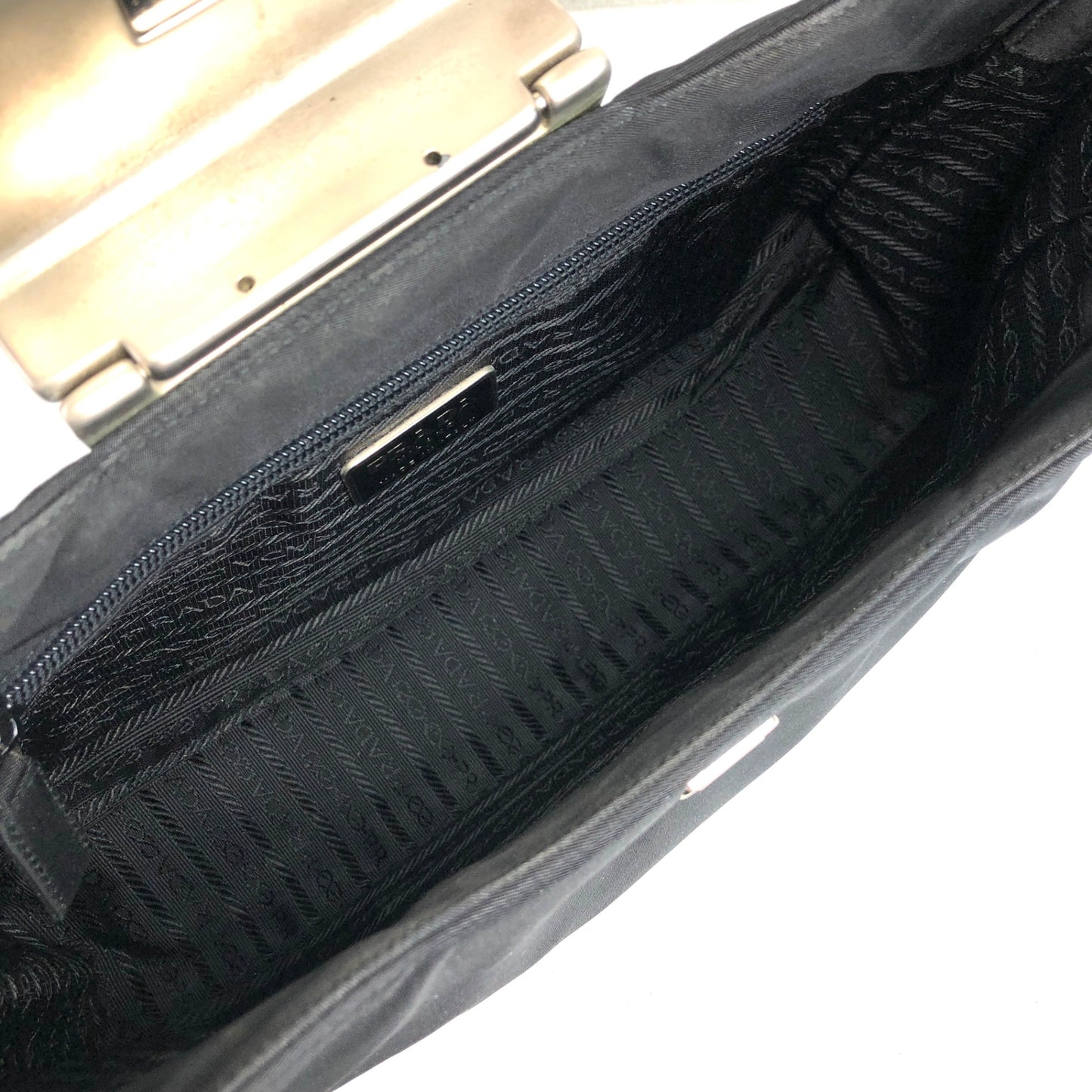 PRADA Logo Shoulder bag Black Vintage cdpuma