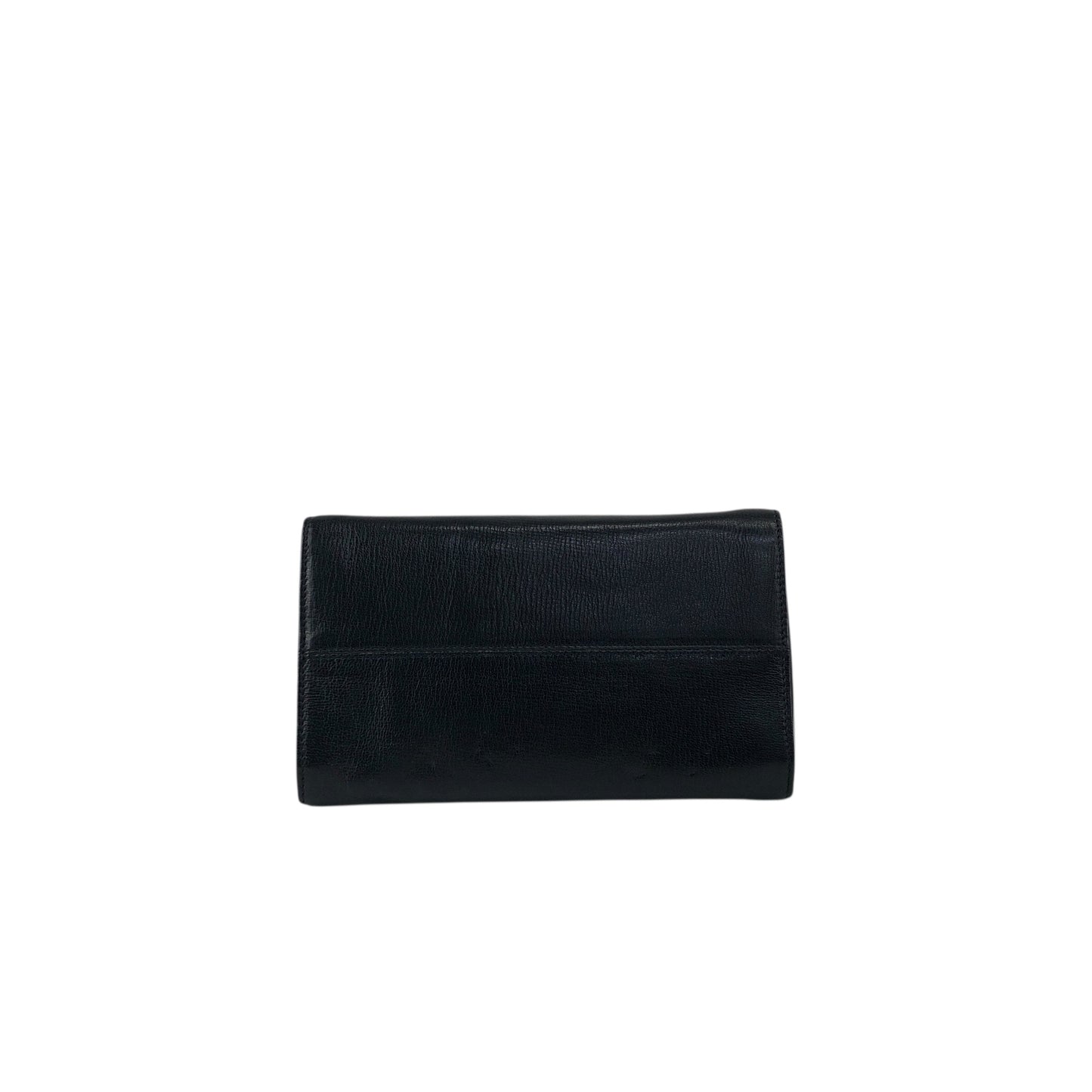 FENDI Logo Embossed Handbag Black Vintage yyxgsd